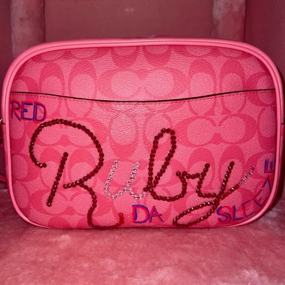 Custom pink red ruby da sleeze nicki Minaj coach bag💖❤️‍🔥 - Picture 3 of 13
